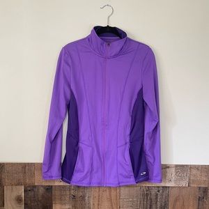 Champion Duo Dry Long Sleeve Zip Up Athletic Purple Jacket Size S/P